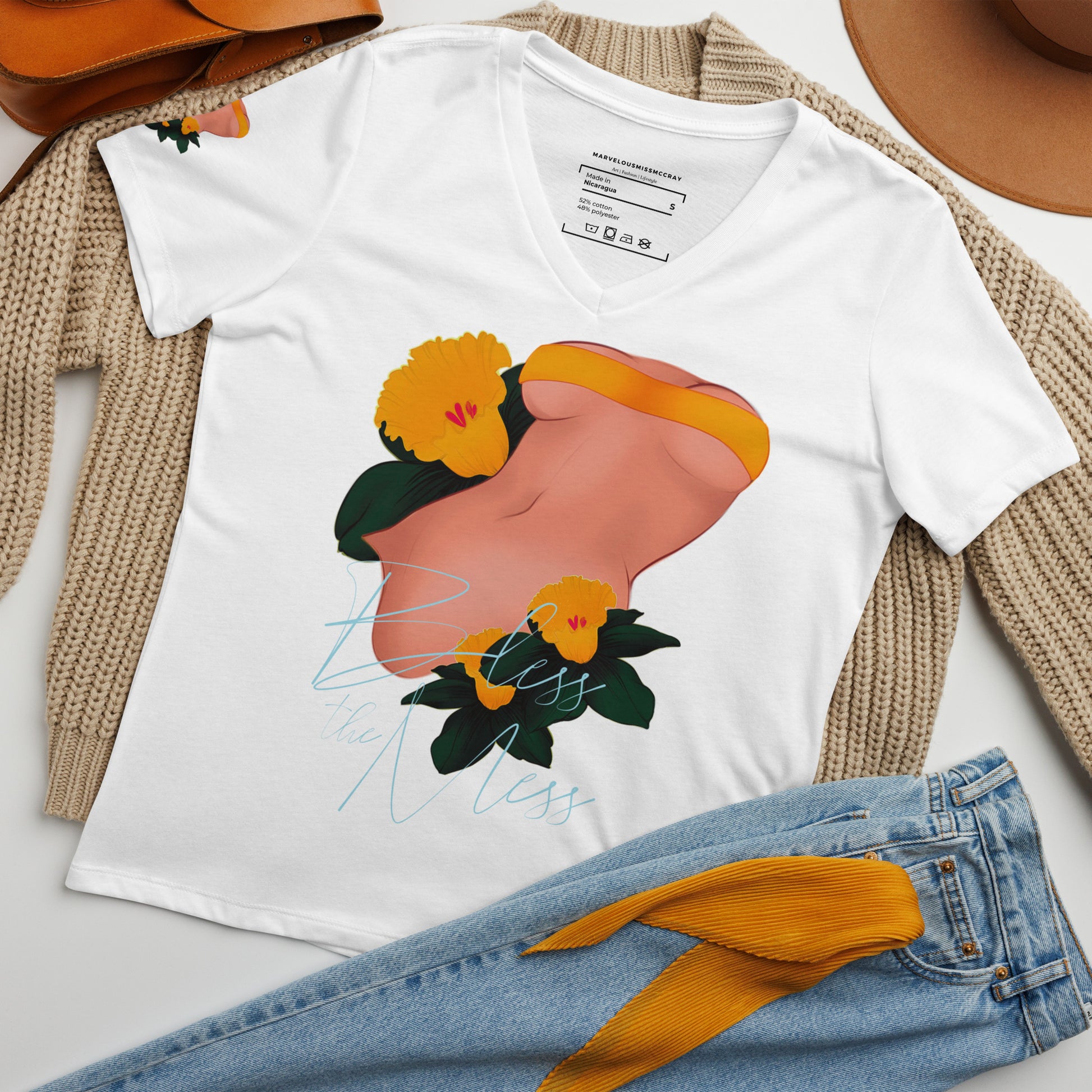 Bless the mess - Lockeres T-Shirt -   Shirts,Top #