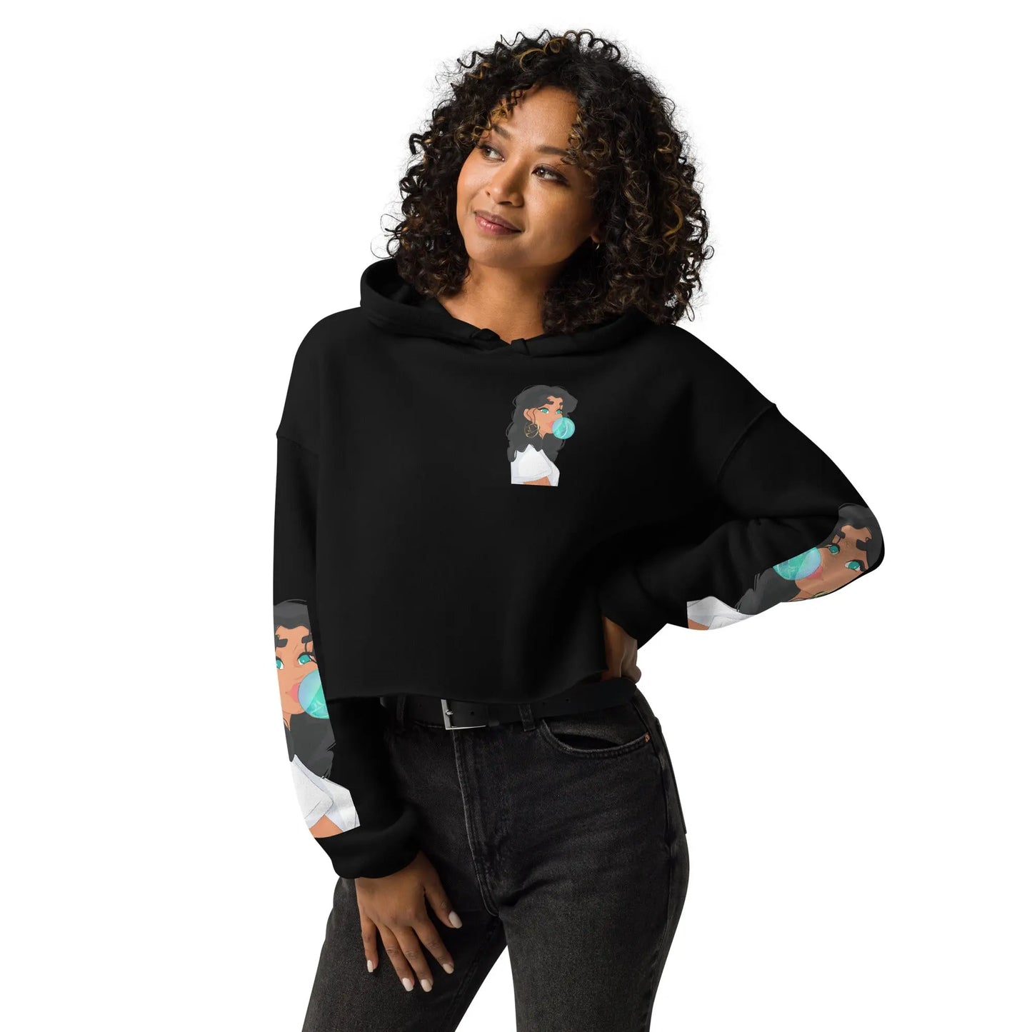 Bubble Gum - Crop-Hoodie -   Hoodies, Pullover, Jacken, Sweatpants, Jogginghosen, Hosen #