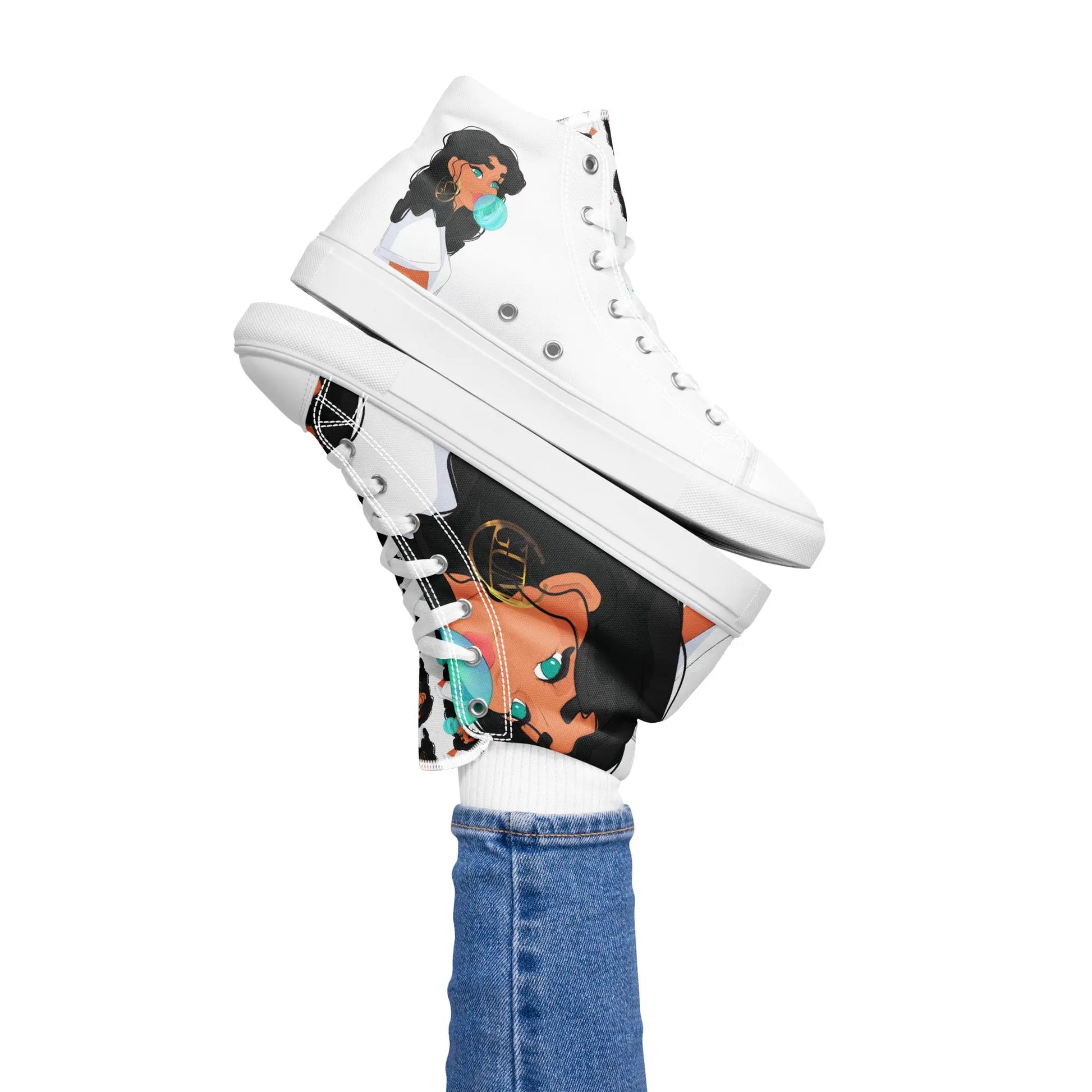 Bubble Gum - High-Top Sneaker -   Canvas High-Top Sneaker, Schlappen, Canvas-Schuhe, Canvas-Slipper #