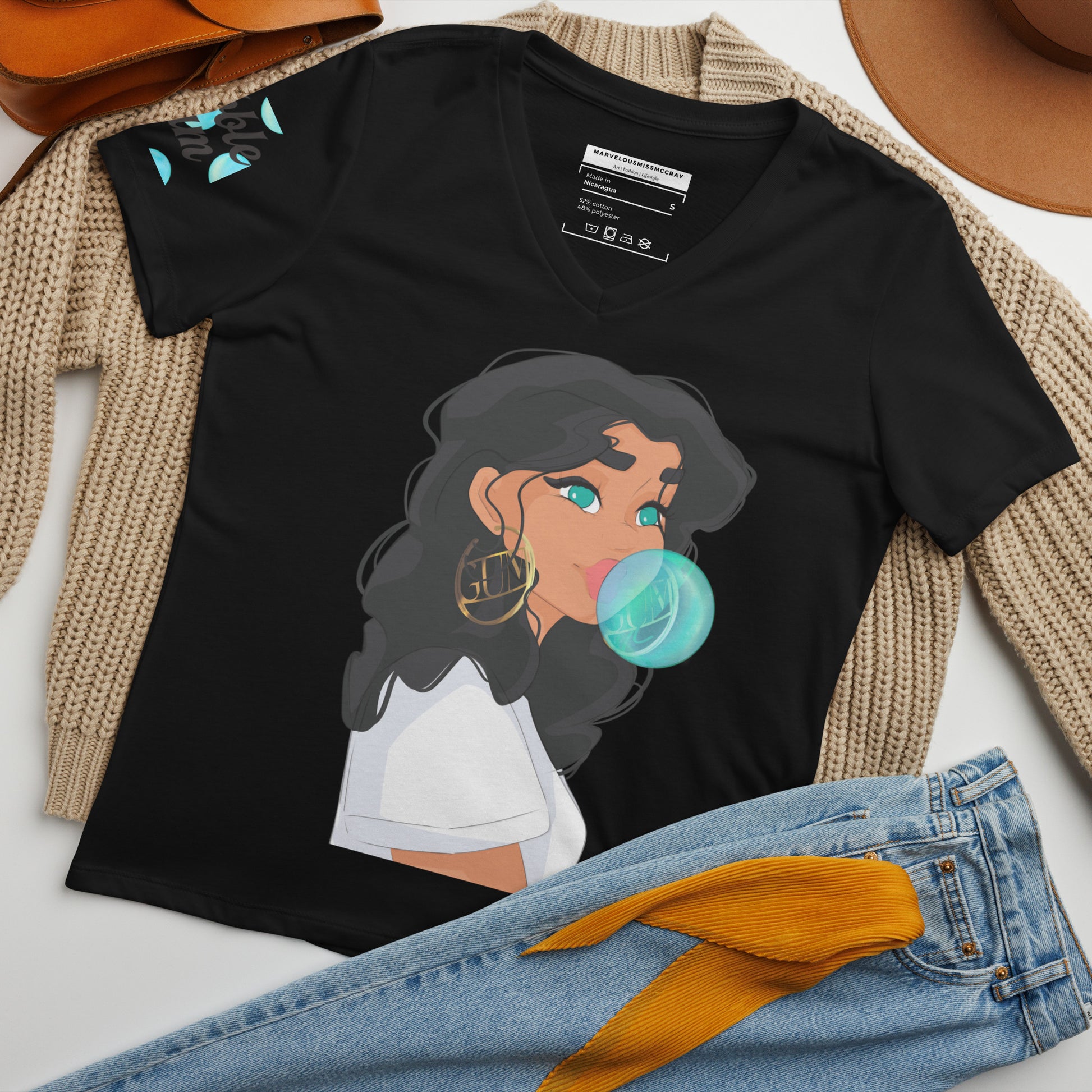 Bubble Gum - Lockeres T-Shirt -   Shirts,Top #