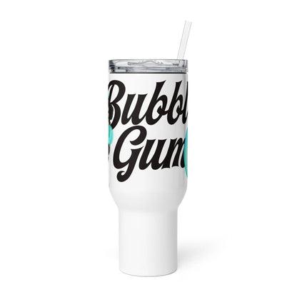 Bubble Gum - Tumbler -   Reisebecher mit Henkel, Edelstahl Trinkflasche mit Strohhalm #