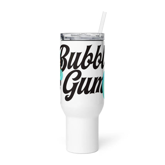 Bubble Gum - Tumbler -   Reisebecher mit Henkel, Edelstahl Trinkflasche mit Strohhalm #
