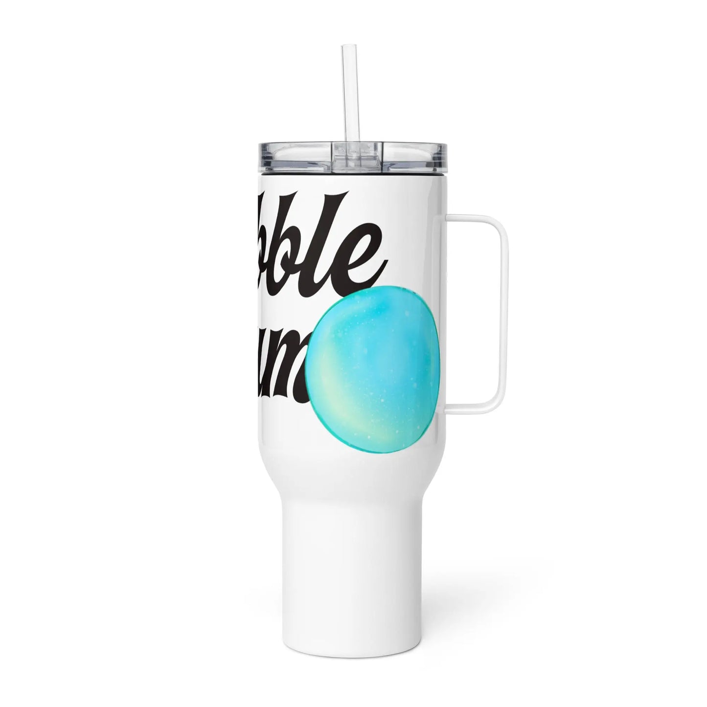 Bubble Gum - Tumbler -   Reisebecher mit Henkel, Edelstahl Trinkflasche mit Strohhalm #