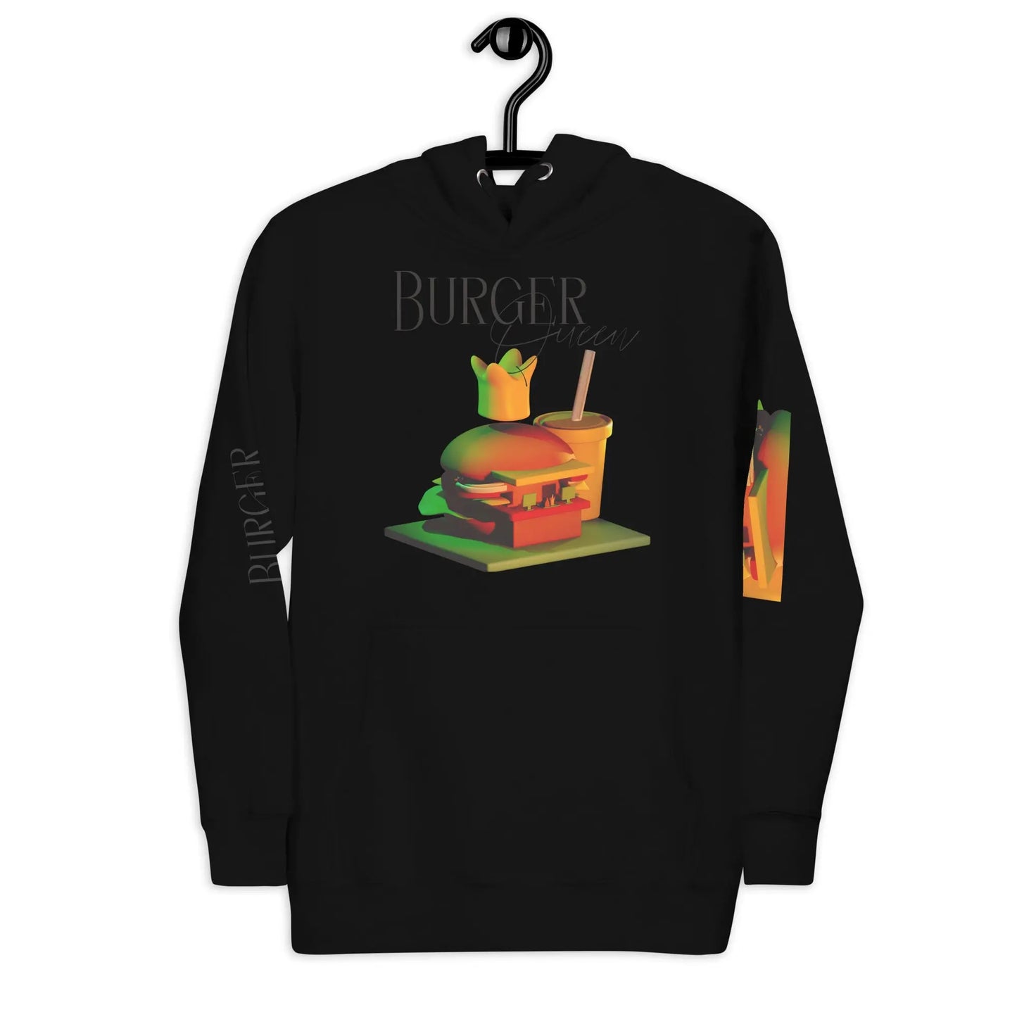 Burger Queen - Unisex-Kapuzenpullover -   Hoodies, Pullover, Jacken, Sweatpants, Jogginghosen, Hosen #