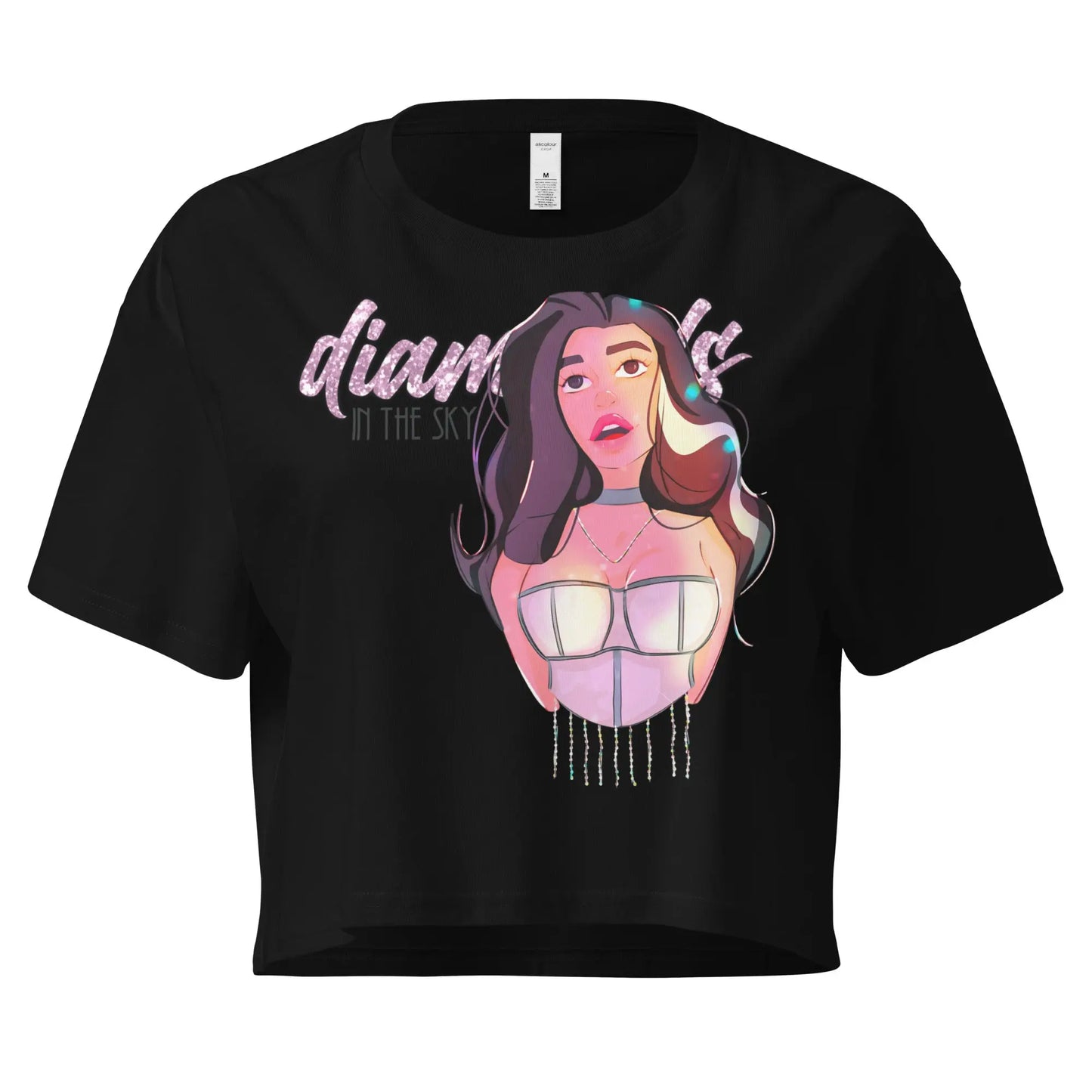 Diamonds - Crop Top -   T-Shirts, Tank-Tops, Shirts mit 3/4-Ärmeln, Langarmshirts, Poloshirts, Crop-Tops #