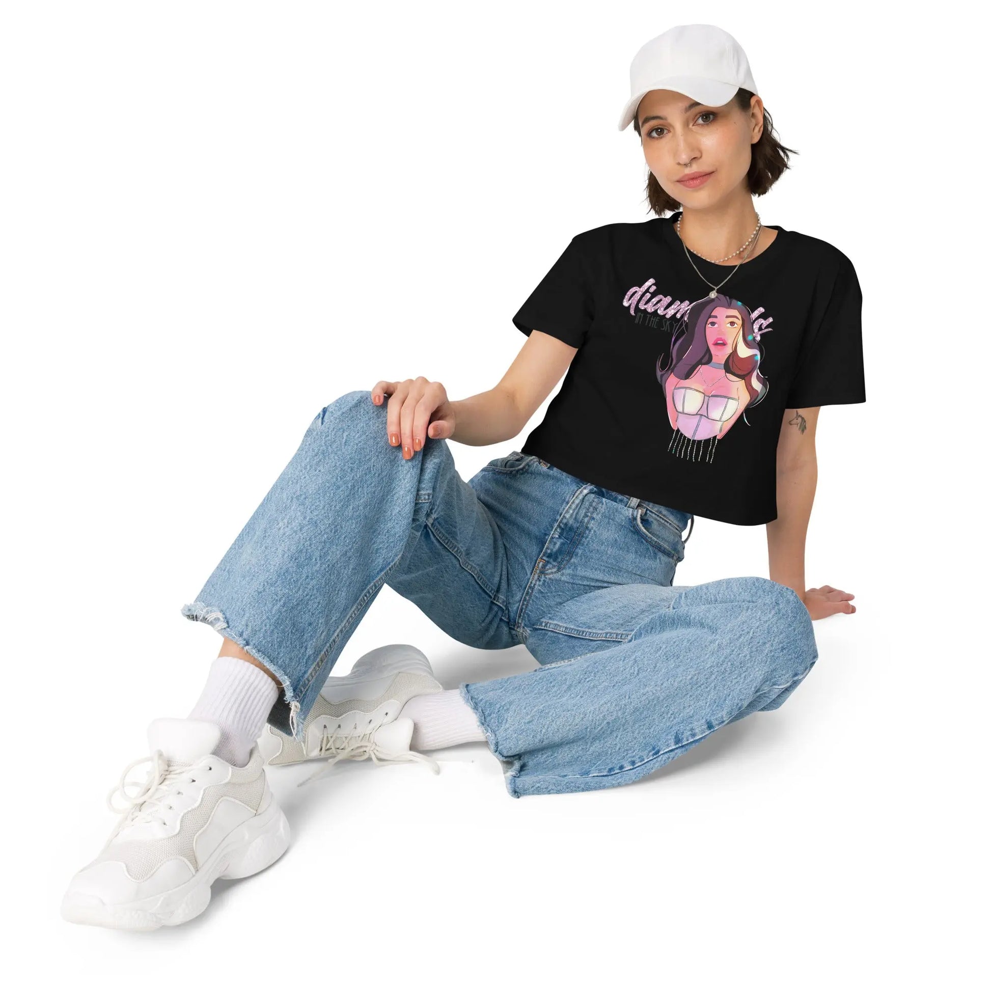 Diamonds - Crop Top -   T-Shirts, Tank-Tops, Shirts mit 3/4-Ärmeln, Langarmshirts, Poloshirts, Crop-Tops #