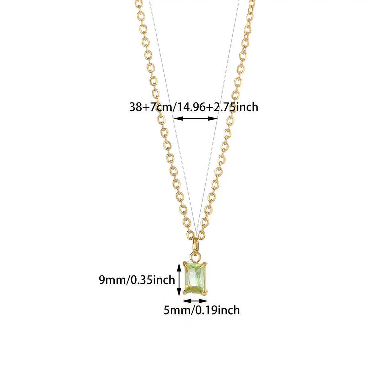 Ins December Birthday Stone Pendant Clavicle Chain Female Stainless Steel Simple -   0 #