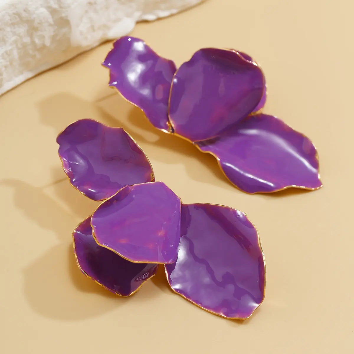 „Gradient Petals Dripping Oil“ Ohrringe -   0 #