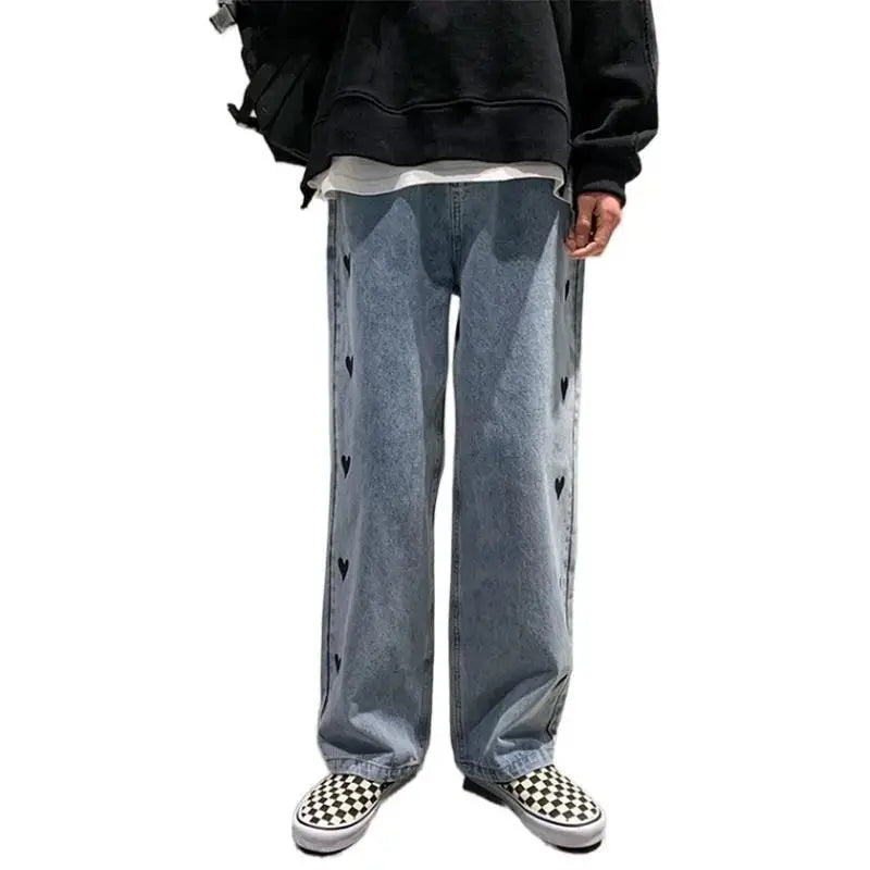 "Hearts" - Straight Jeans -   Jeans #