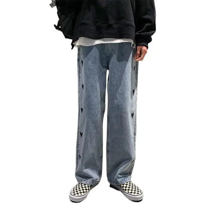"Hearts" - Straight Jeans -   Jeans #