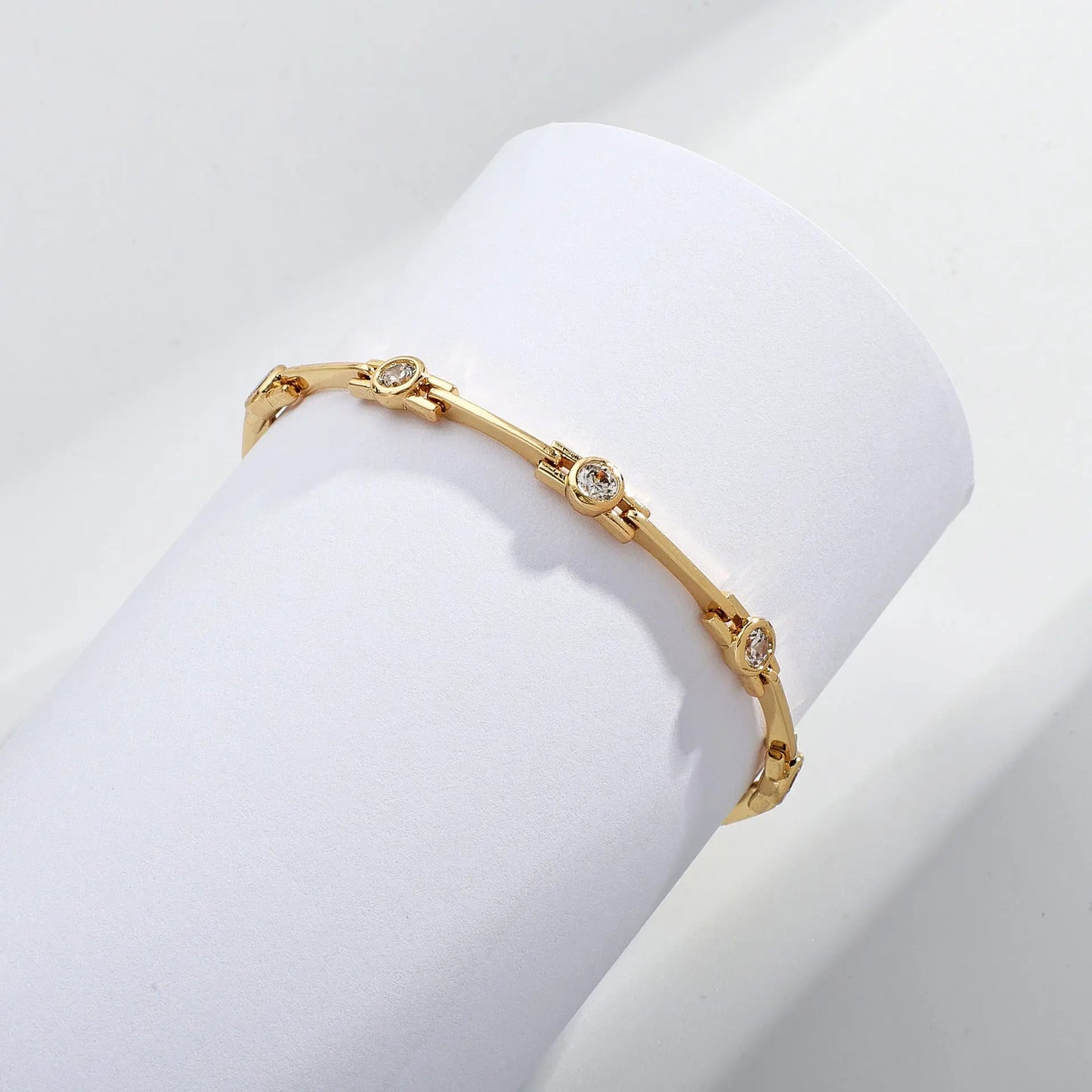 Inlaid Zirconium Bracelet -   0 #