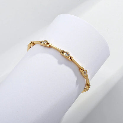 Inlaid Zirconium Bracelet -   0 #