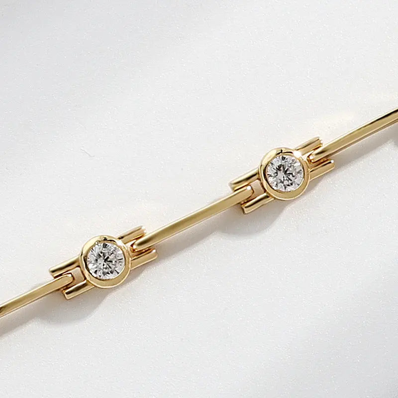 Inlaid Zirconium Bracelet -   0 #