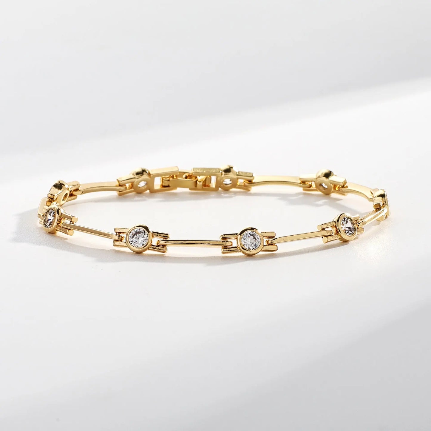 Inlaid Zirconium Bracelet -   0 #