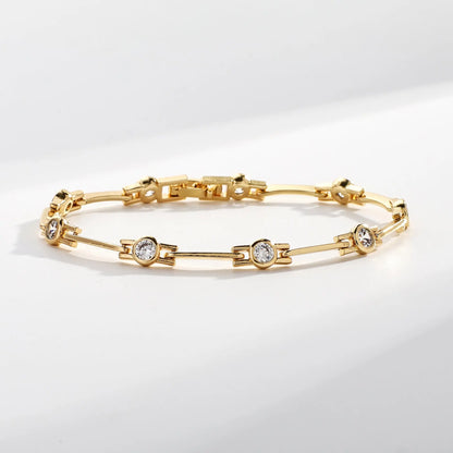 Inlaid Zirconium Bracelet -   0 #