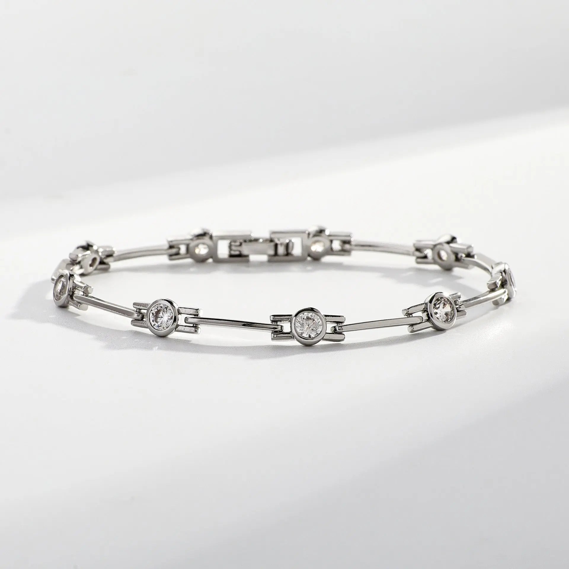 Inlaid Zirconium Bracelet -   0 #
