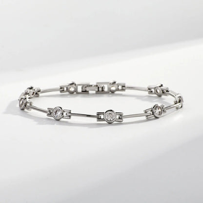 Inlaid Zirconium Bracelet -   0 #