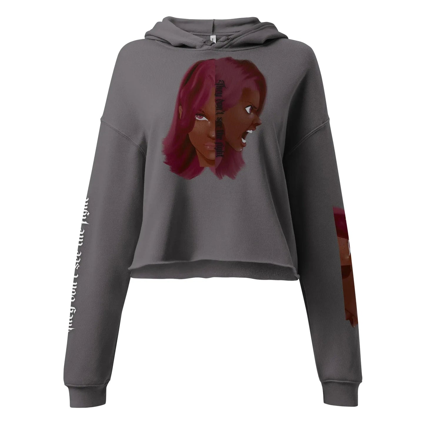 Invisible Fight - Crop Hoodie -    #