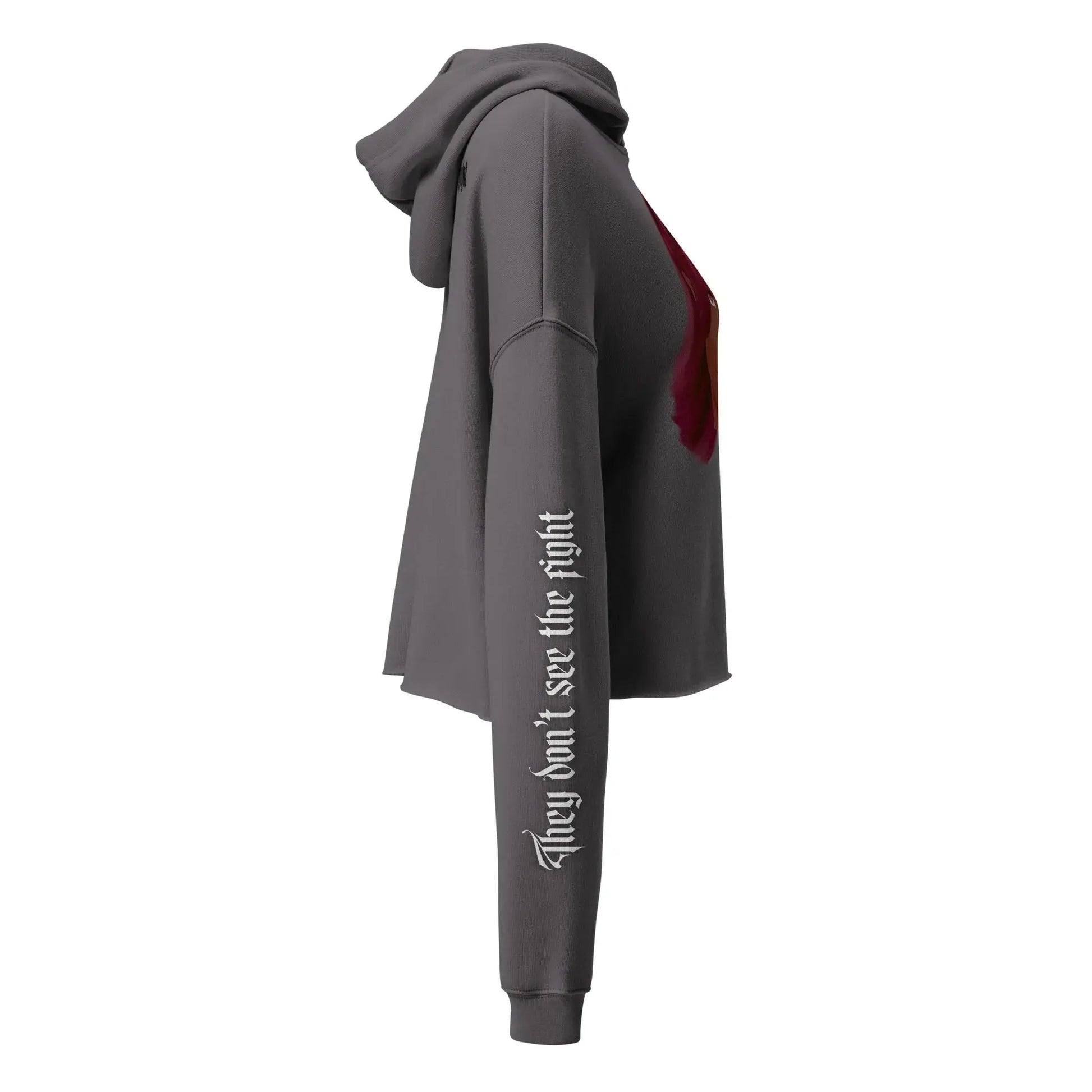 Invisible Fight - Crop Hoodie -    #