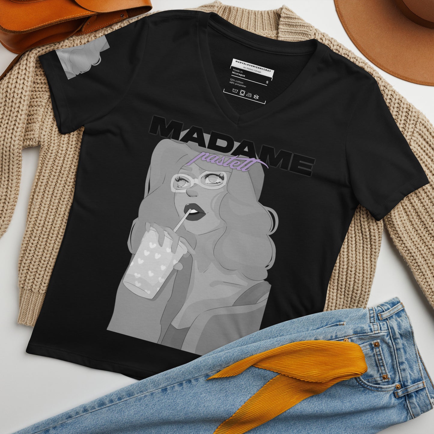 Madame Pastell - Lockeres T-Shirt -   Shirts,Top #