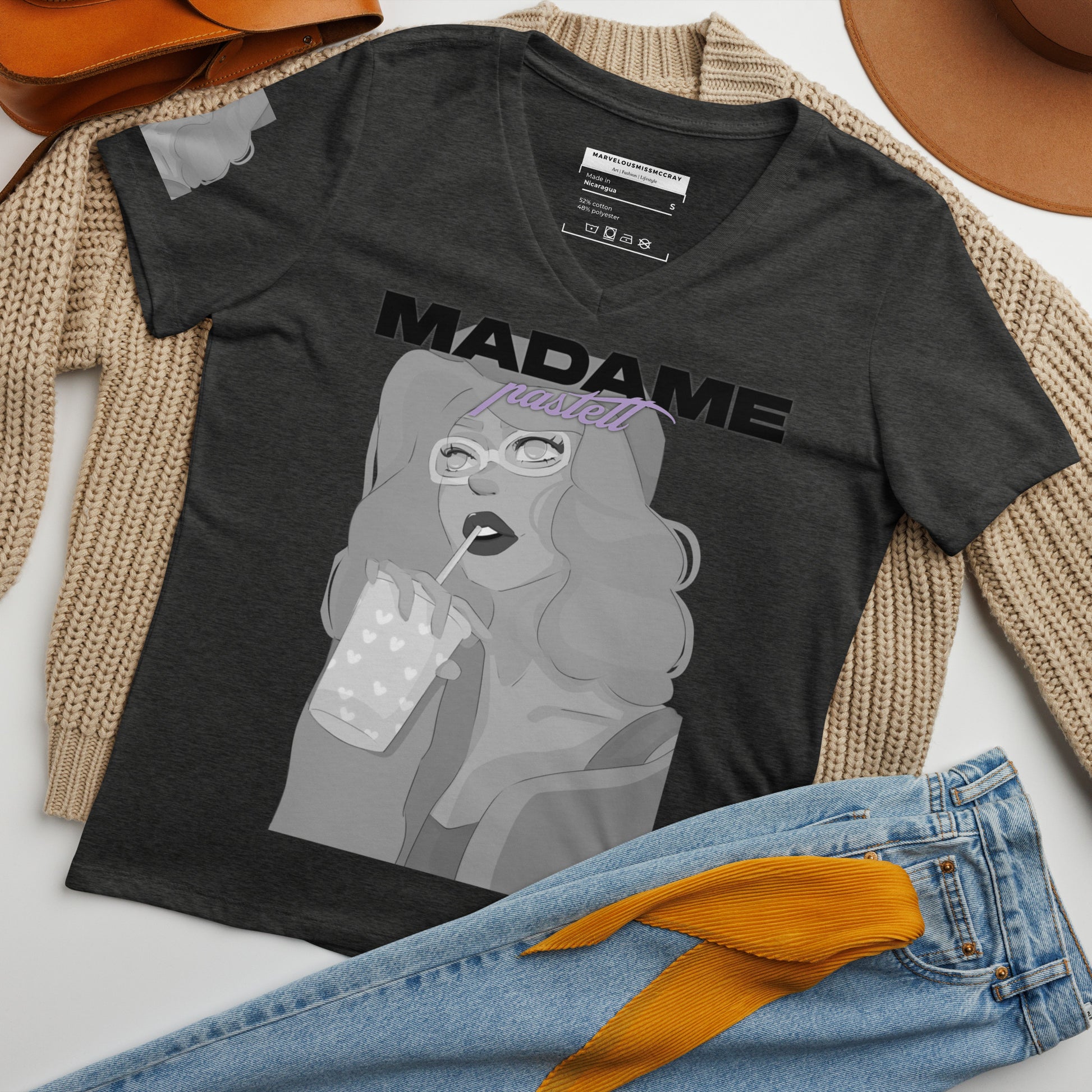 Madame Pastell - Lockeres T-Shirt -   Shirts,Top #