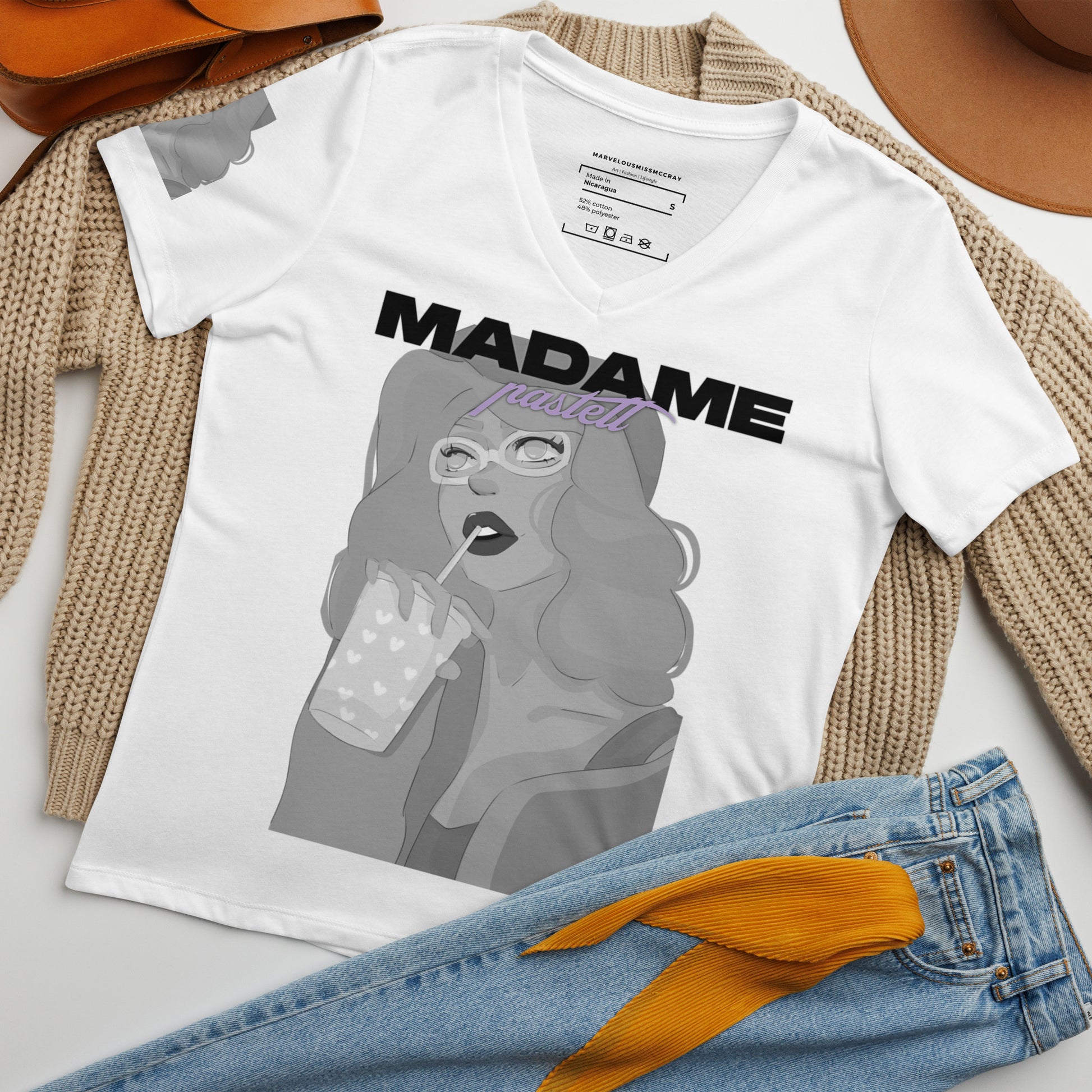 Madame Pastell - Lockeres T-Shirt -   Shirts,Top #