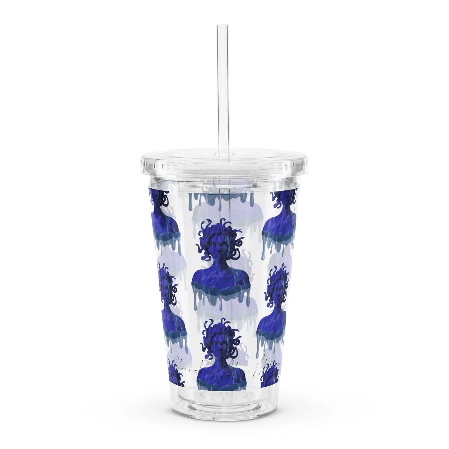 Medusa - Clear Cup -   Weinbecher, Doppelwandiger Becher aus Plastik (16 oz) #