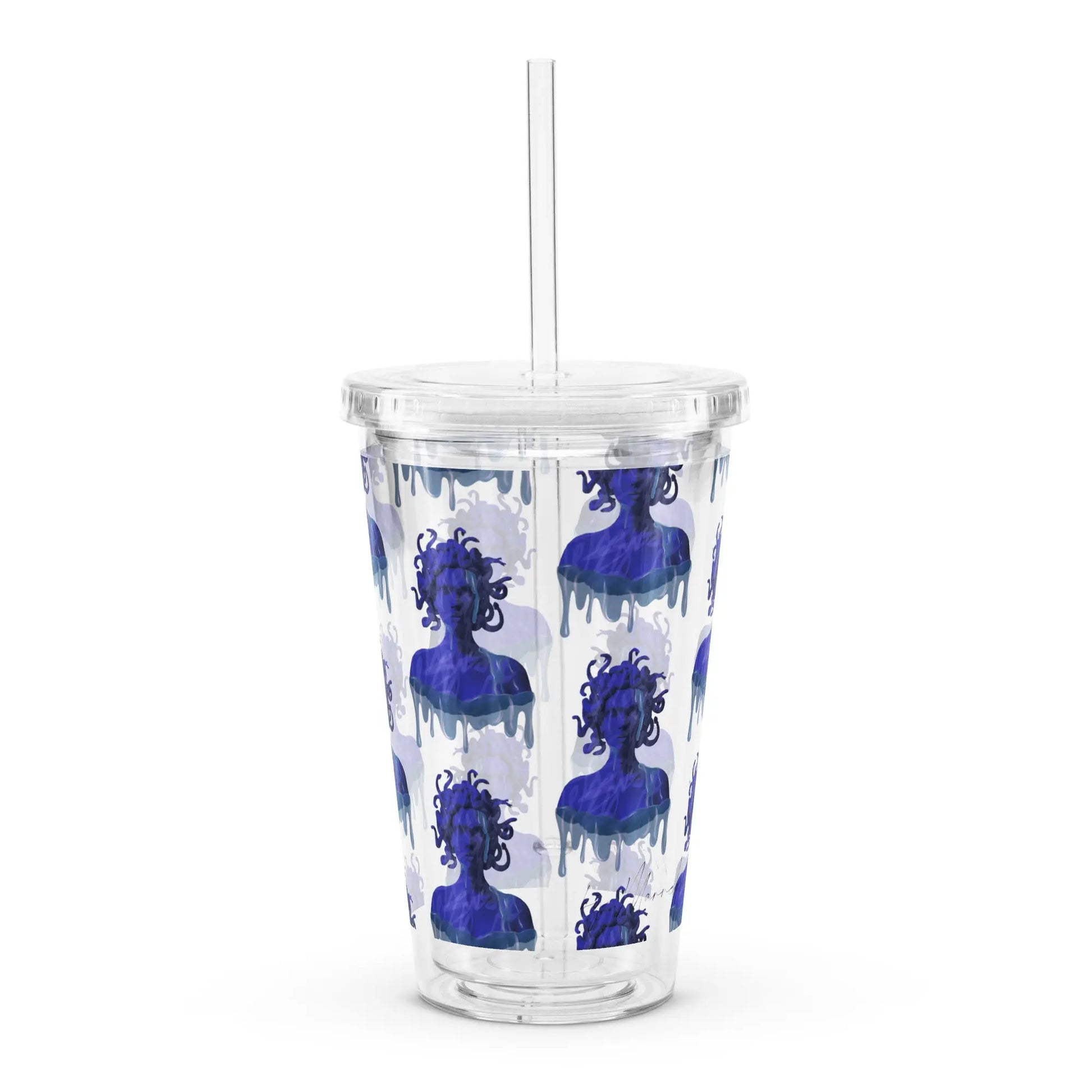 Medusa - Clear Cup -   Weinbecher, Doppelwandiger Becher aus Plastik (16 oz) #
