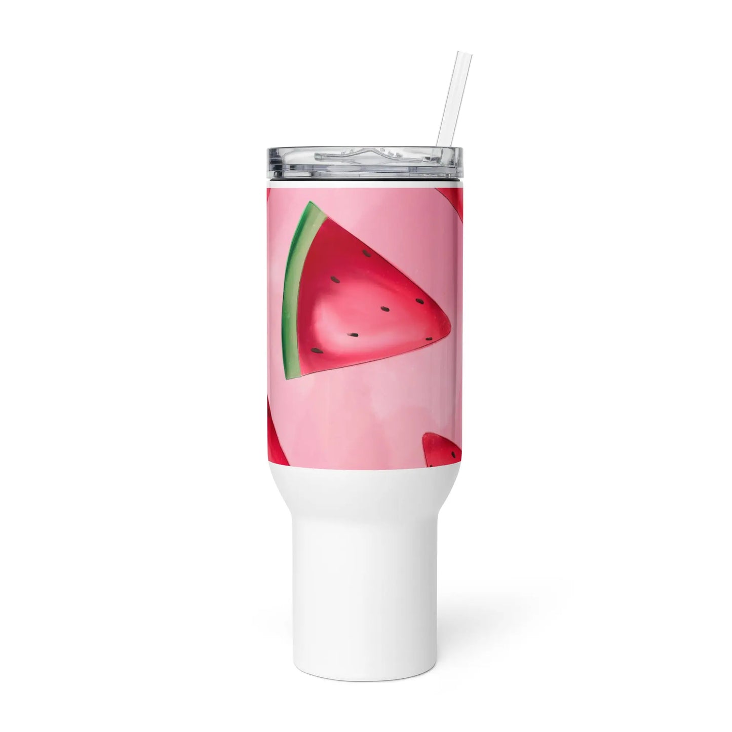 Melonen - Tumbler -   Reisebecher mit Henkel, Edelstahl Trinkflasche mit Strohhalm #