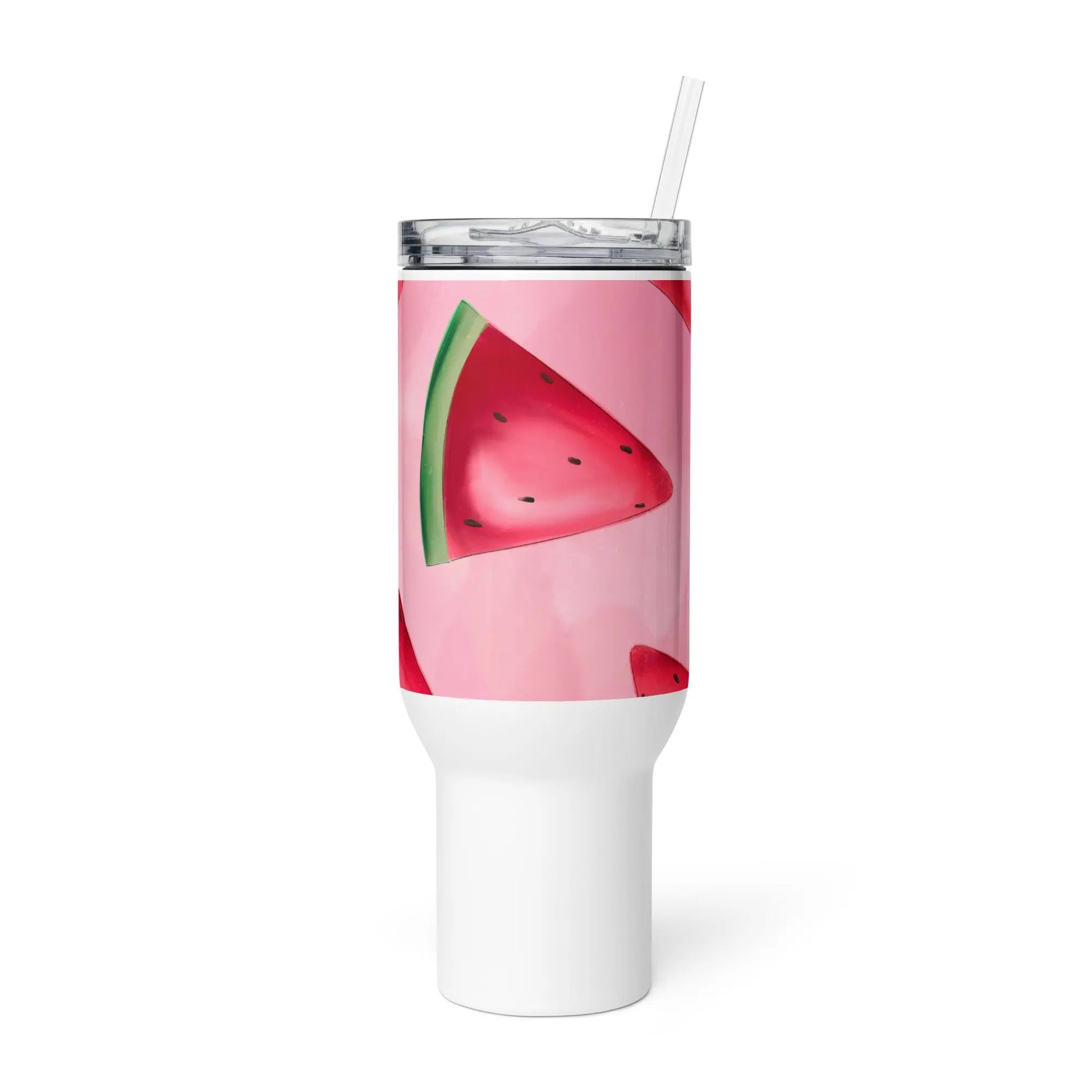 Melonen - Tumbler -   Reisebecher mit Henkel, Edelstahl Trinkflasche mit Strohhalm #