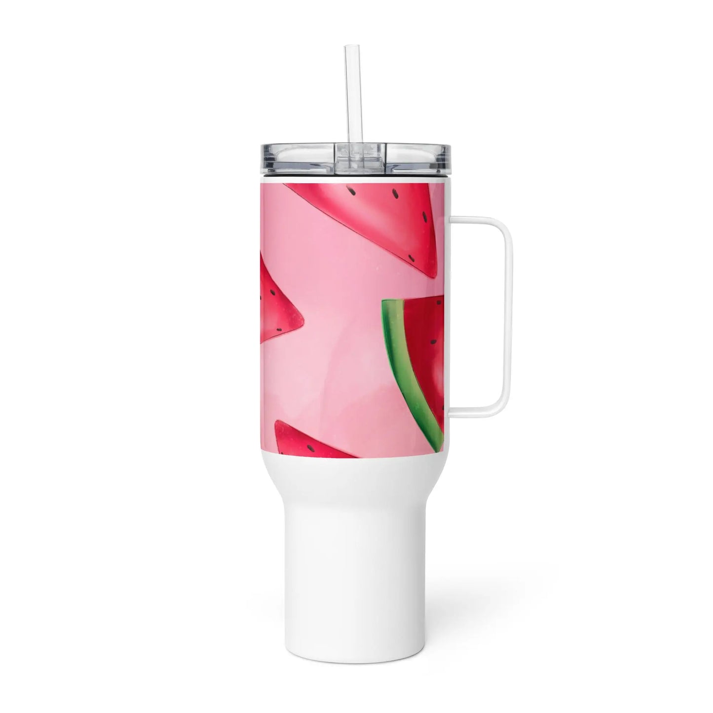 Melonen - Tumbler -   Reisebecher mit Henkel, Edelstahl Trinkflasche mit Strohhalm #