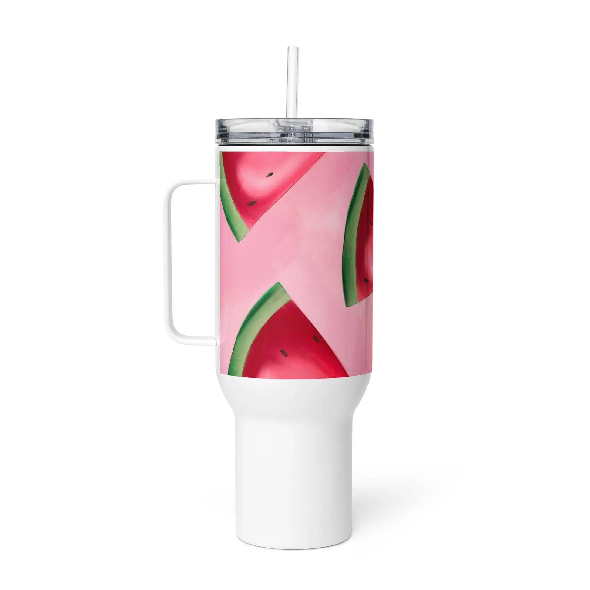 Melonen - Tumbler -   Reisebecher mit Henkel, Edelstahl Trinkflasche mit Strohhalm #