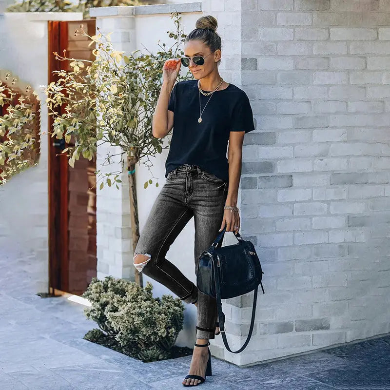 Mid-waist Jeans -   Jeans #