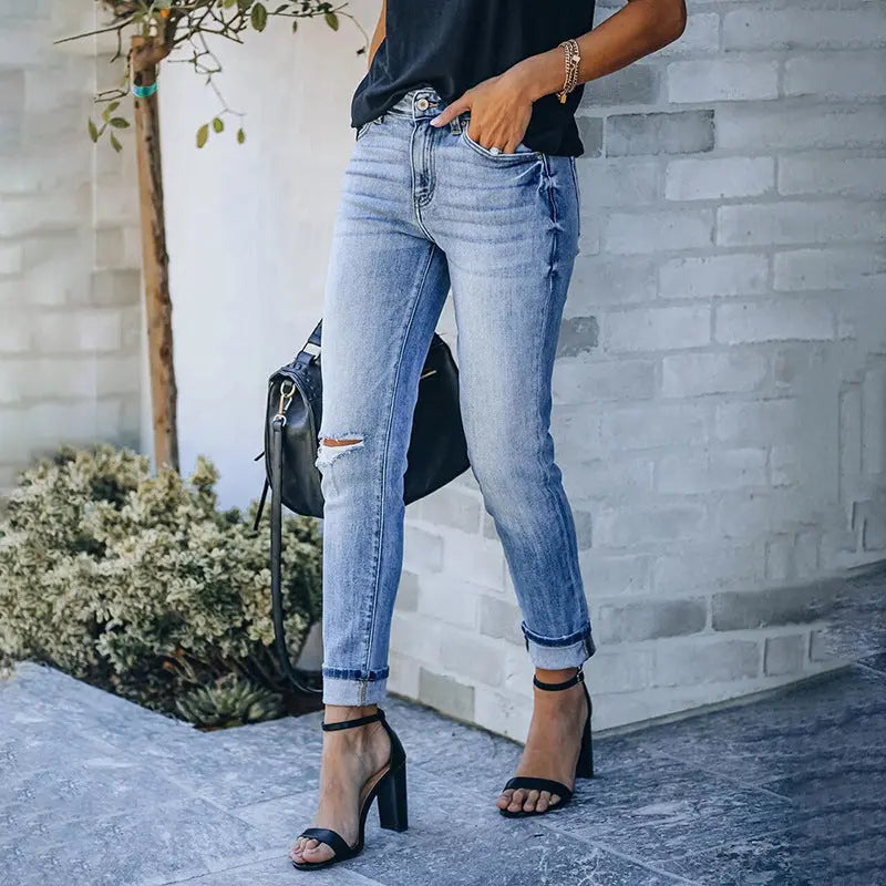 Mid-waist Jeans -   Jeans #