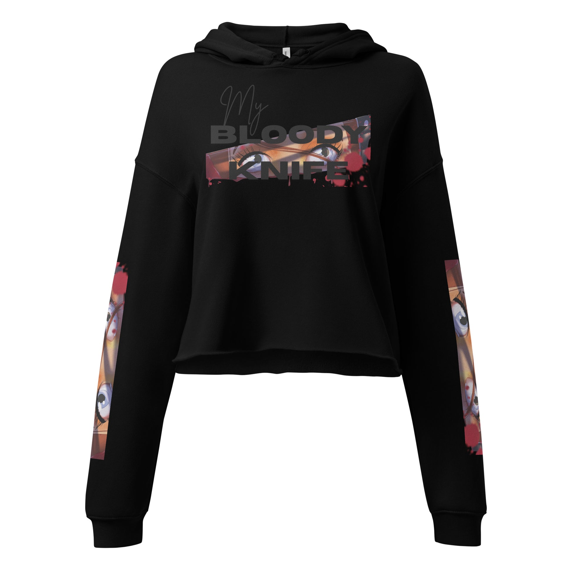 My Bloody Knife - Crop-Hoodie -    #