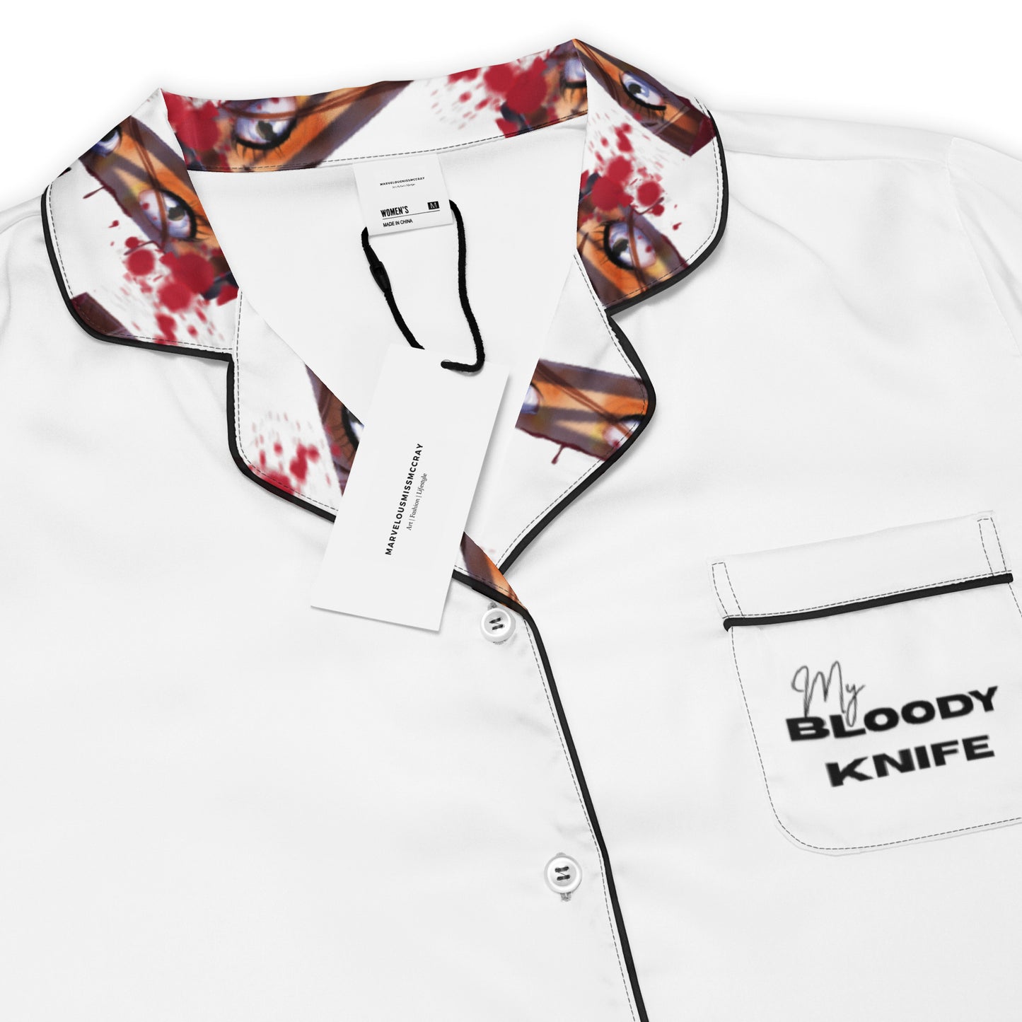 My Bloody Knife - kurzes Pyjama-Top -   PJ #