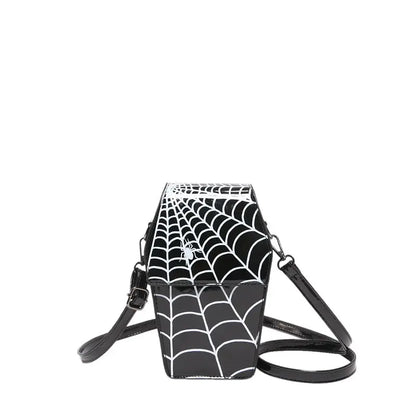 Personalized Niche Design Spider Printed Shoulder Bag Western Style Messenger Bag - Marvelous Miss McCray