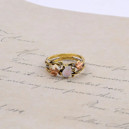 Vintage Fashion Golden Branch Maple Leaf Ring Retro Creative Women's - Marvelous Miss McCray