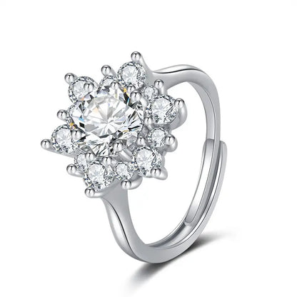 SUNFLOWER Necklace Suit Micro-inlaid Full Diamond -   Schmuck #