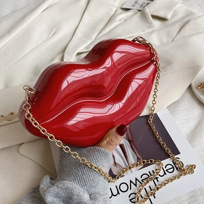 Women's Glossy Chain Shoulder Messenger Bag - Marvelous Miss McCray