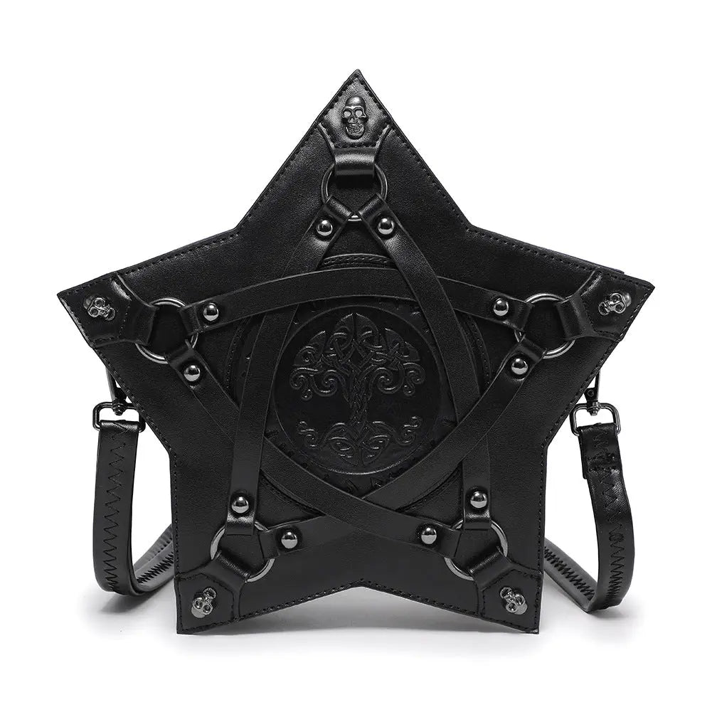 Gothic Embossed Women's Shoulder Crossbody Backpack