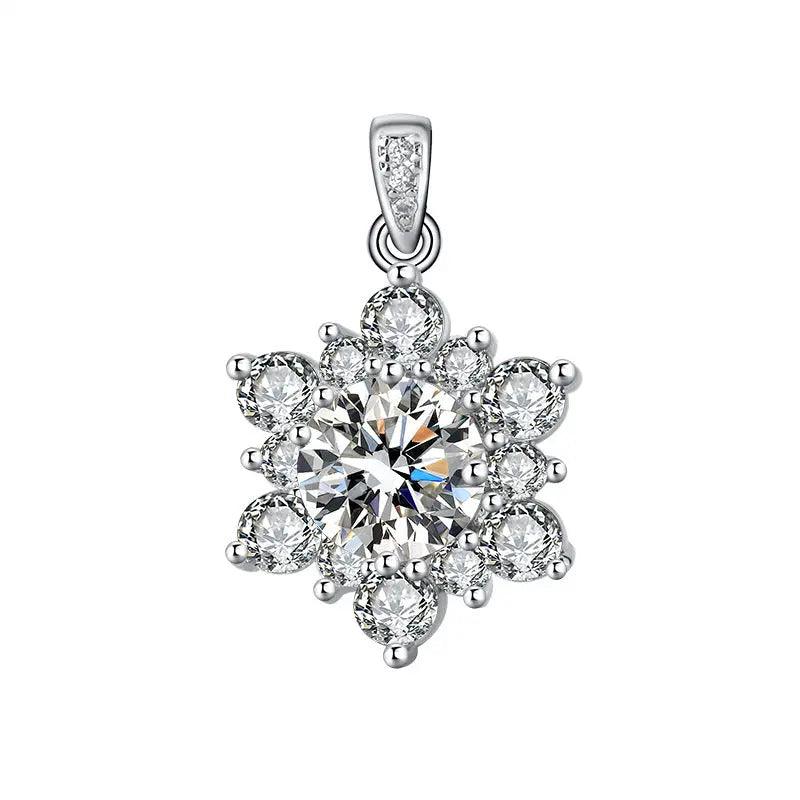 SUNFLOWER Necklace Suit Micro-inlaid Full Diamond -   Schmuck #