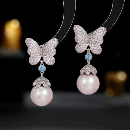 French Vintage Court Style Heavy Industry Exaggerated Earrings Elegant Graceful -   0