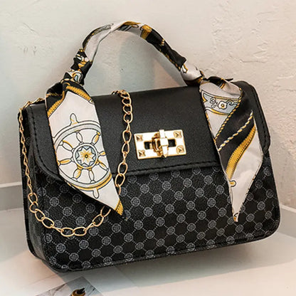 Street Trendy One-shoulder Fashion Printed Silk Scarf Diagonal Bag - Marvelous Miss McCray