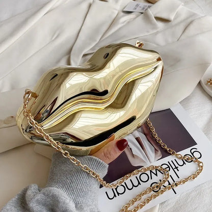 Women's Glossy Chain Shoulder Messenger Bag - Marvelous Miss McCray
