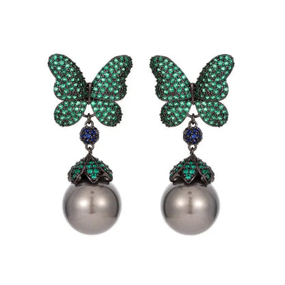 French Vintage Court Style Heavy Industry Exaggerated Earrings Elegant Graceful -   0