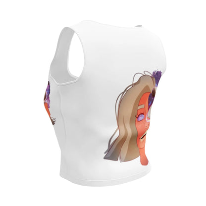 Overthinker - figurbetontes Crop Top -   T-Shirts, Tank-Tops, Shirts mit 3/4-Ärmeln, Langarmshirts, Poloshirts, Crop-Tops #