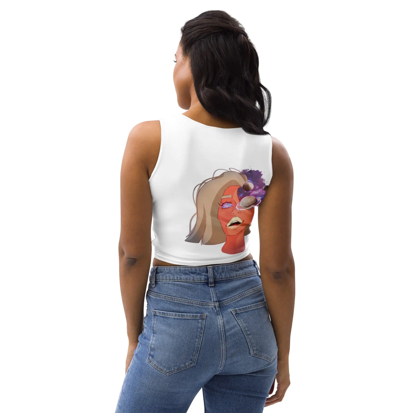 Overthinker - figurbetontes Crop Top -   T-Shirts, Tank-Tops, Shirts mit 3/4-Ärmeln, Langarmshirts, Poloshirts, Crop-Tops #