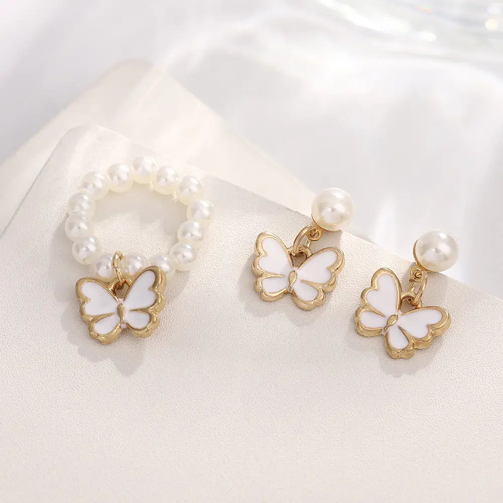 'Pearl Butterfly' Schmuck Set -   Schmuck #