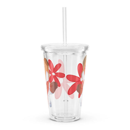 Poppy - Clear Cup -   Weinbecher, Doppelwandiger Becher aus Plastik (16 oz) #